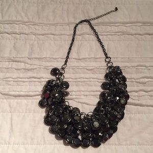 Charcoal cluster necklace